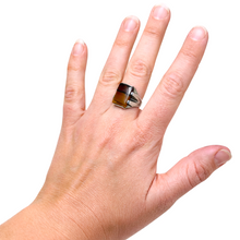 Mid Century Agate Ring Size 8 3/4