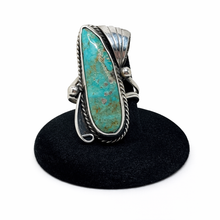 Vintage 1970s Turquoise Sterling Ring Size 12 1/4