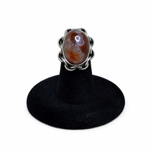 Sterling Silver Agate Ring Size 5