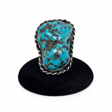 Huge Navajo Turquoise Signed Ring Size 8 1/4