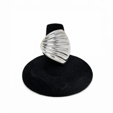 Modernist Sterling Asymmetrical Fan Ring Size 7