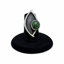 1960s Modernist Sterling Adventurine Ring Size 5 1/4