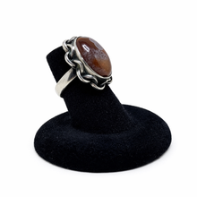 Sterling Silver Agate Ring Size 5