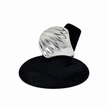 Modernist Sterling Asymmetrical Fan Ring Size 7