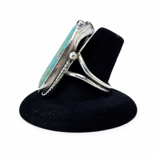 Vintage 1970s Turquoise Sterling Ring Size 12 1/4