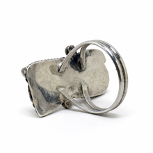 Vintage 1970s Turquoise Sterling Ring Size 12 1/4