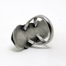 1970s Turquoise Sterling Feather Ring Size 8 3/4