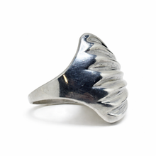 Modernist Sterling Asymmetrical Fan Ring Size 7