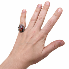 Sterling Silver Agate Ring Size 5