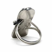 Vintage 1970s Turquoise Sterling Ring Size 12 1/4