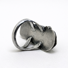 1970s Turquoise Sterling Feather Ring Size 8 3/4