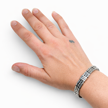 Sterling Multi Strain Byzantine Chain Bracelet Size 7 1/4