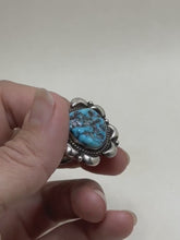 1970s TURQUOISE Ring 9 1/4 | Vintage 70s Native American Jewelry | Turquoise Ring Size 9.25 | Southwestern Ring 9.25 | Vintage Turquoise