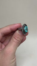 1970s TURQUOISE Ring 6.5 | 70s Native American Jewelry | Turquoise Ring Size 6.5 | Southwestern Ring 6 1/2 | Vintage Turquoise Jewelry